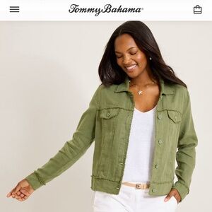 Tommy Bahama Two Palms Linen Raw Edge Jacket